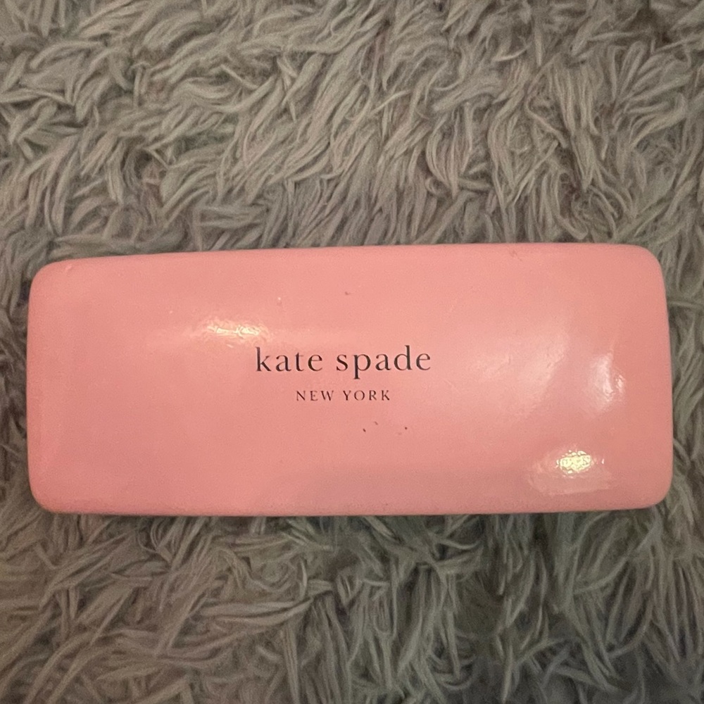 Kate Spade Pink and Green Glasses Case